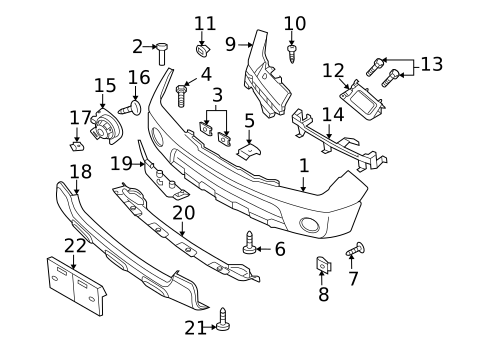 Bumper & Components - Front for 2010 Suzuki Equator #0