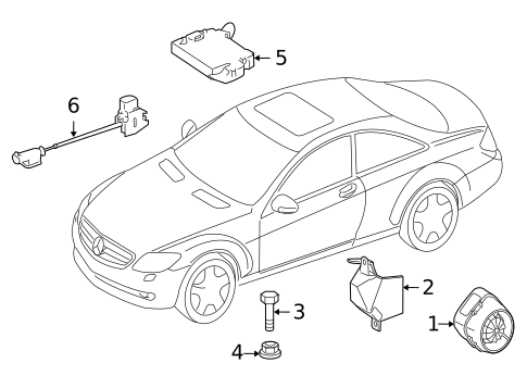 Anti-Theft Components for 2009 Mercedes-Benz CL550 #0