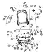 68568840AB - Interior Trim: Front Seat Cable for Mopar Image