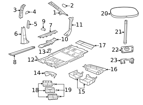 Interior Trim - Pillars for 2010 Dodge Grand Caravan #0
