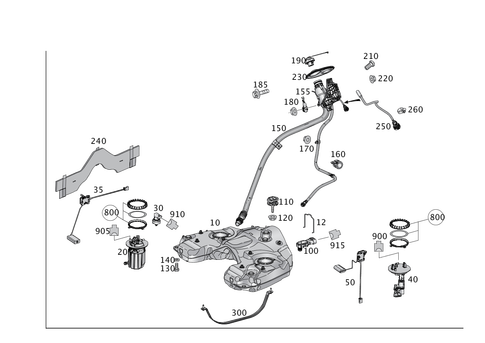 Fuel Tank with Detachable Parts for 2018 Mercedes-Benz GLS450 #0