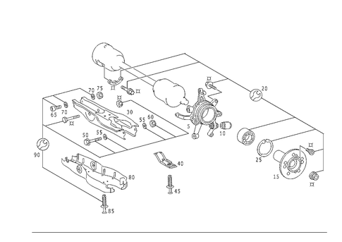 Rear Axle Mount for 2002 Mercedes-Benz CL500 #0
