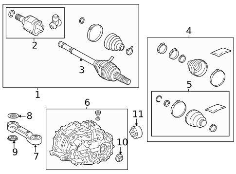 Axle & Differential for 2024 Toyota Venza #0