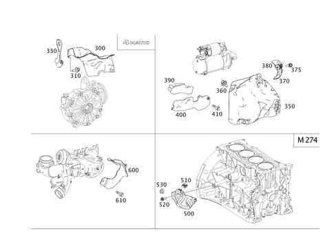 Shielding and Damping to Engine, Transmission, Front Axle Differential for 2012 Mercedes-Benz E350 #0