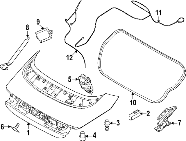 69200KL010 - : Trunk Lid for Hyundai Image