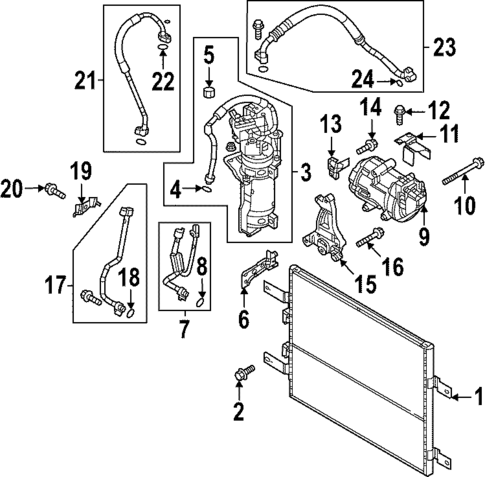 Condenser, Compressor & Lines for 2023 Mazda MX-30 EV #0