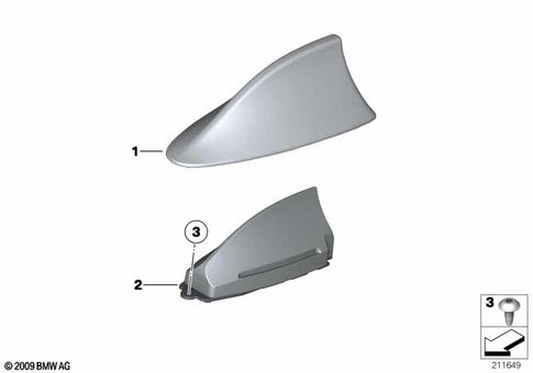 Single Parts Antenna for 2014 BMW 535i #2