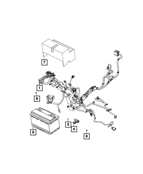 Battery, Battery Tray and Cables for 2019 Ram 1500 Classic #3