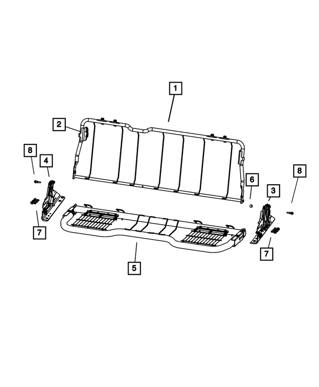 68091607AA - Interior Trim: Rear Seat Back Frame for Mopar Image image