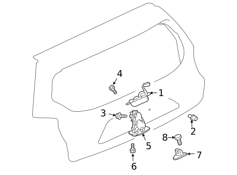 Liftgate for 2007 Mitsubishi Outlander #1