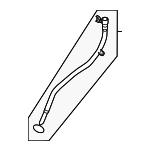 6J115610L - Engine: Tube for Audi: A3, A3 Quattro, A4, A4 Quattro, A5, A5 Quattro, A6, A6 Quattro, allroad, Q3, Q3 Quattro, Q5, TT, TT Quattro Image