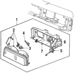 16520813 - Electrical: Headlamp Assembly for Oldsmobile: Cutlass Ciera, Cutlass Cruiser Image