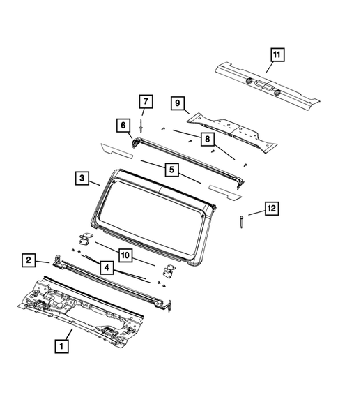 Aperture Panel, Pillar Supports and Cab Back  for 2022 Jeep Gladiator #2