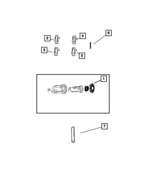 Lock Cylinders and Keys for 2008 Dodge Viper #1