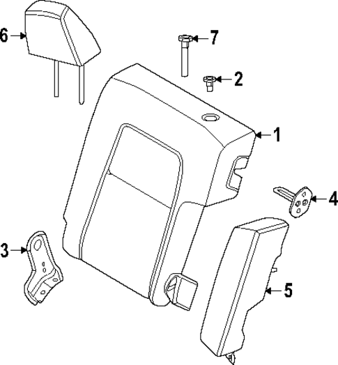Rear Seat Components for 2025 Nissan Kicks #1
