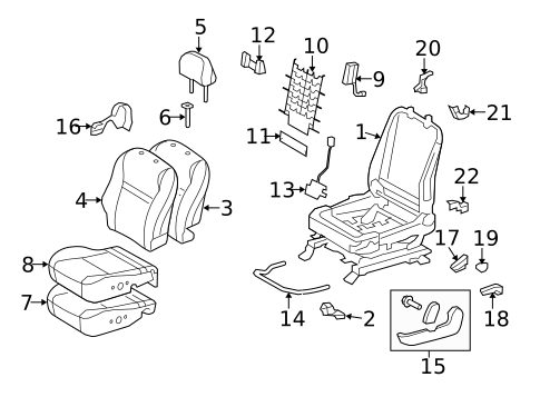 Driver Seat Components for 2012 Toyota Matrix #0