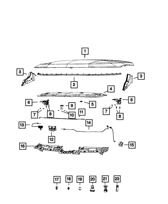 68475656AA - Body Sheet Metal Except Doors: Hood Silencer for Mopar Image image