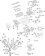 68293288AB - Engine: Cylinder Head for Chrysler: Pacifica, Voyager | Dodge: Durango | Jeep: Gladiator, Grand Cherokee, Grand Cherokee L, Wrangler | Ram: 1500, ProMaster 1500, ProMaster 2500, ProMaster 3500 Image