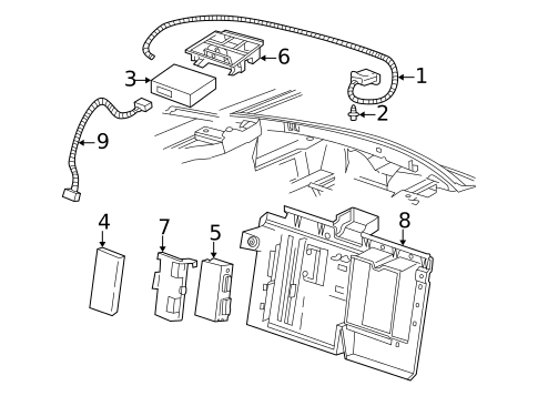 Communication System Components for 2000 Cadillac Seville #0