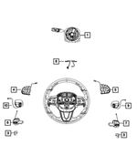 5RQ10DX9AC - Electrical: Radio Control Switch for Chrysler: 200, 300, Pacifica, Voyager | Dodge: Challenger, Charger, Durango | Jeep: Cherokee, Grand Cherokee, Grand Cherokee WK Image