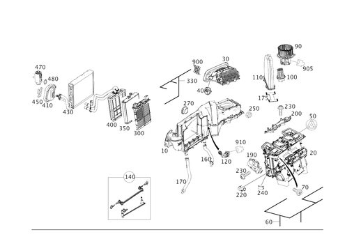 Heating and Air Conditioner Housing with Blower and Wiring Harness for 2016 Mercedes-Benz E250 #0