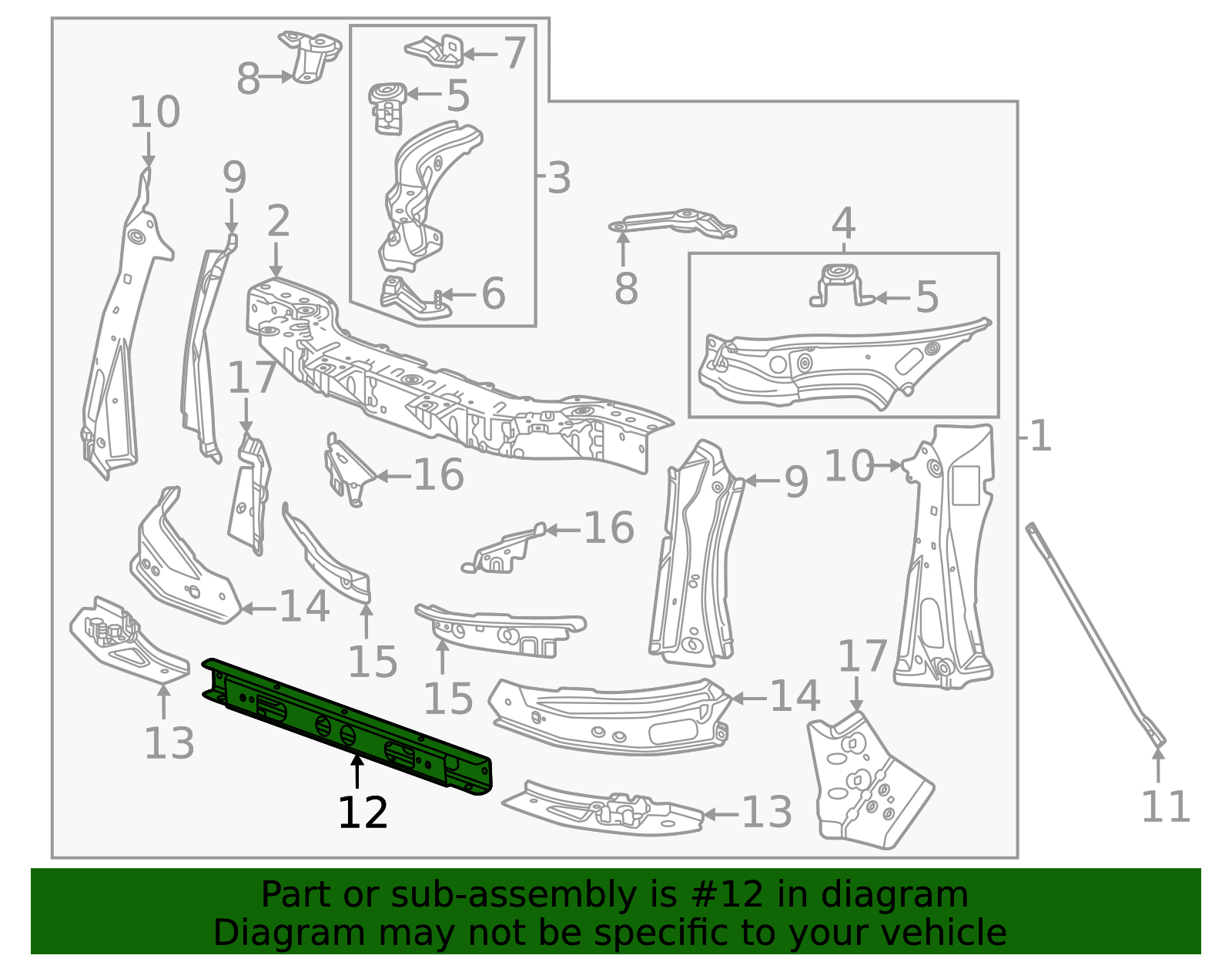 2023-2026 GM Lower Tie Bar 84785699 GM | GMPartsDirect.com