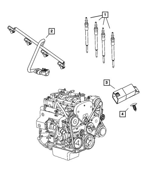 Ignition - Spark Plugs, Cables, Coils, and Glow Plugs for 2010 Jeep Wrangler #1
