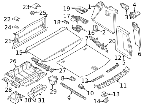Interior Trim - Rear Body for 2019 BMW X3 #0