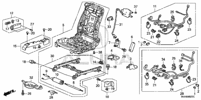 Front Seat Components (R.) for 2011 Acura TL #0