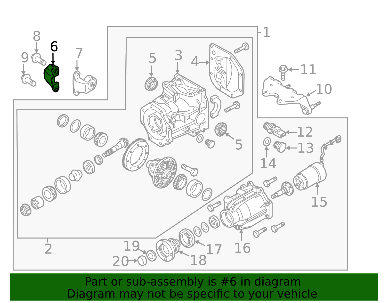 L2142868XB - 2007-2015 Mazda CX-9 Right Rear Differential Housing