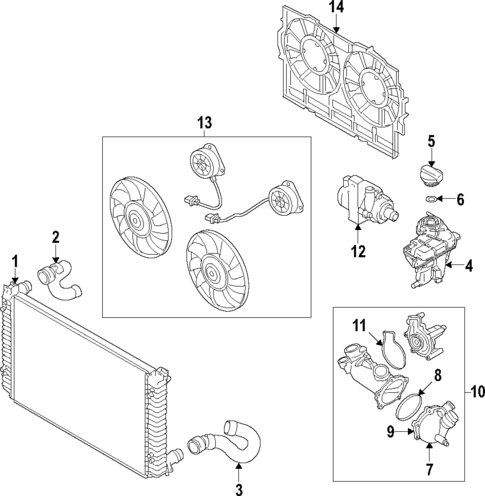 Radiator & Components for 2016 Audi S7 #2