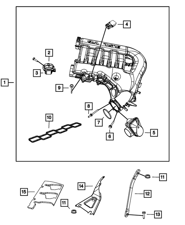 68166449AA - : Secondary Runner Valve Actuator Kit for Mopar Image