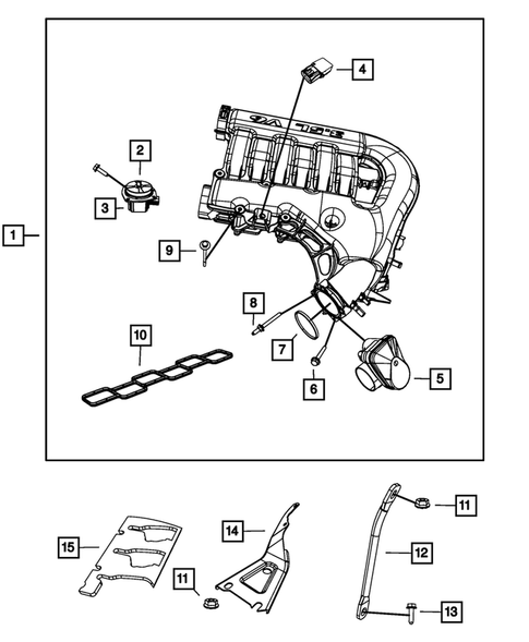 Manifolds and Vacuum Fittings for 2010 Dodge Challenger #0