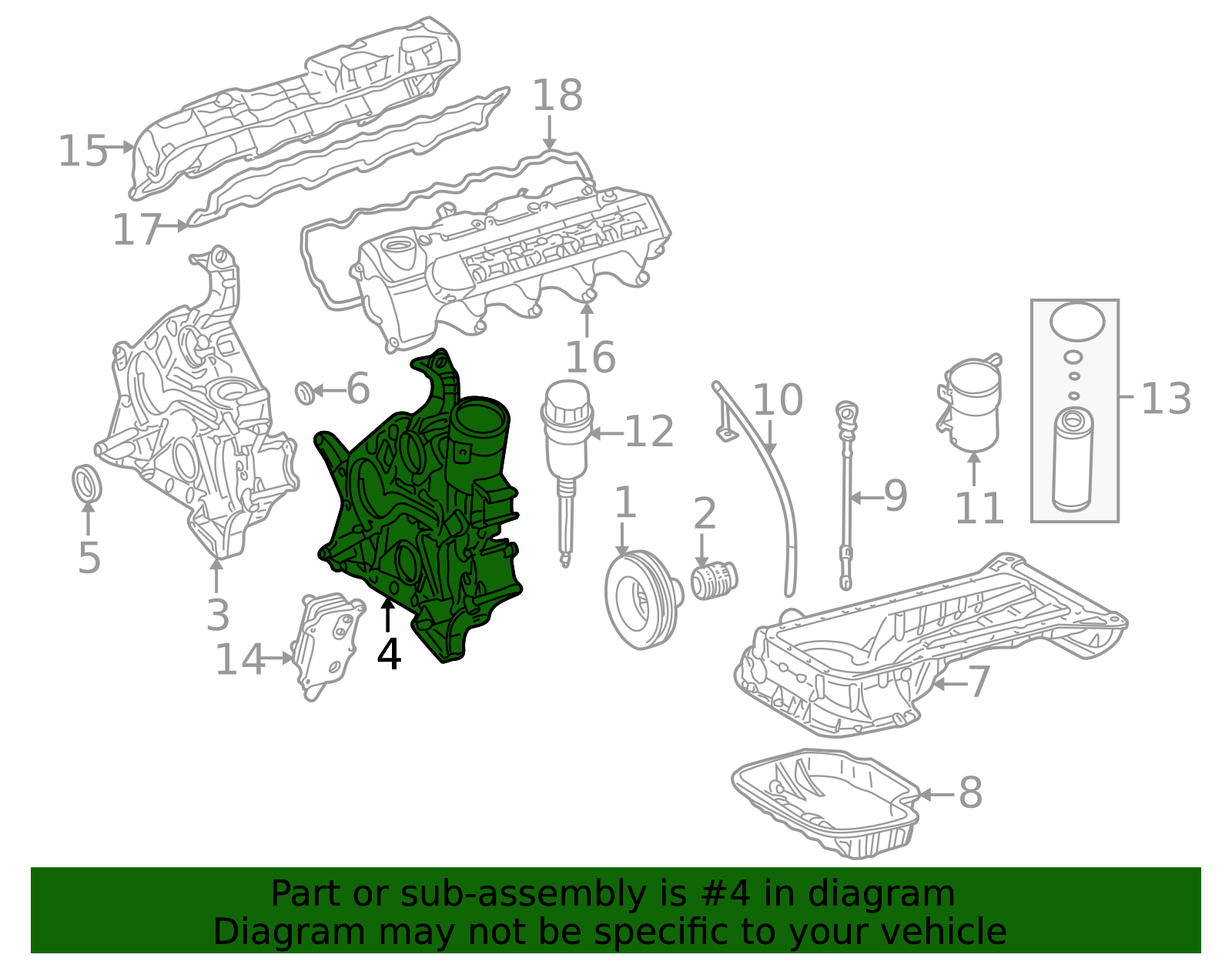 Genuine OEM Engine Timing Cover | 112-010-07-33 | Fits Select 1998-2008 ...