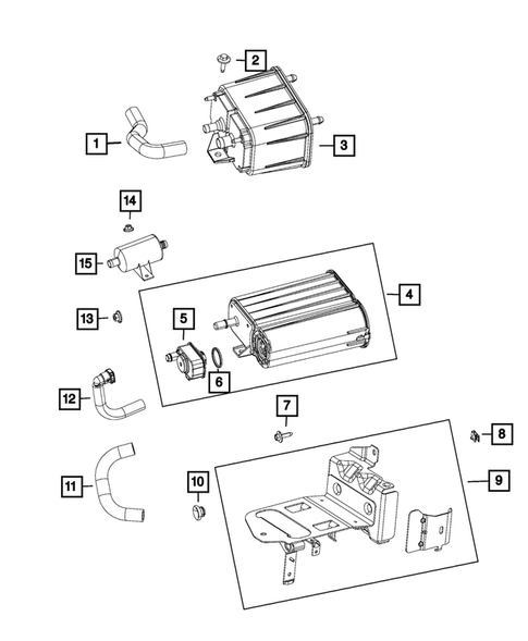 Vacuum Canister/Leak Detection Pump for 2019 Ram 3500 #0