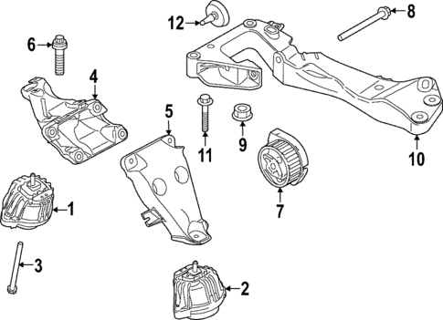 Engine & Trans Mounting for 2024 BMW 430i xDrive Gran Coupe #0
