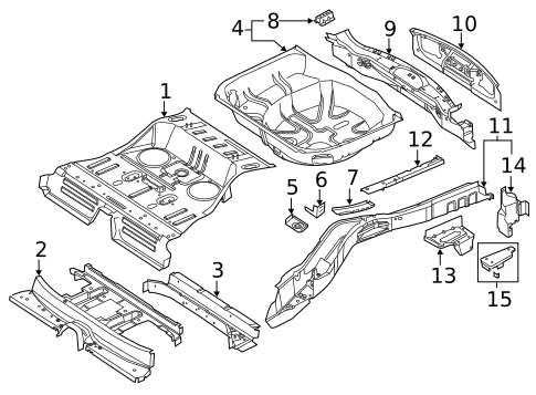 Rear Floor & Rails for 2012 Ford Explorer #0