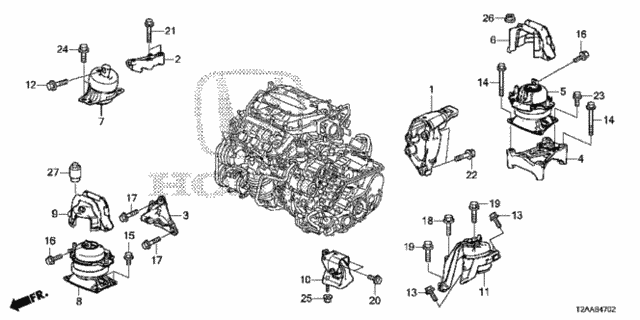 Engine Mounts (V6) for 2017 Honda Accord #0
