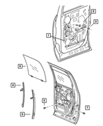 55276117AA - Doors and Related Parts: Rear Door Window Regulator, Left for Mopar Image