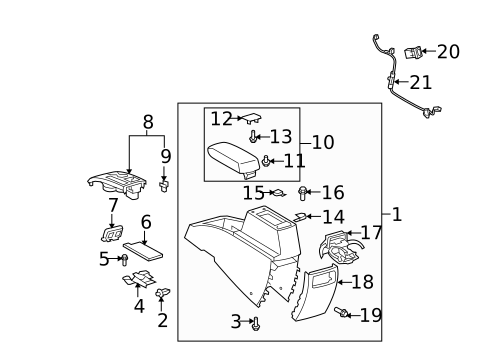 Center Console for 2009 Scion xB #0