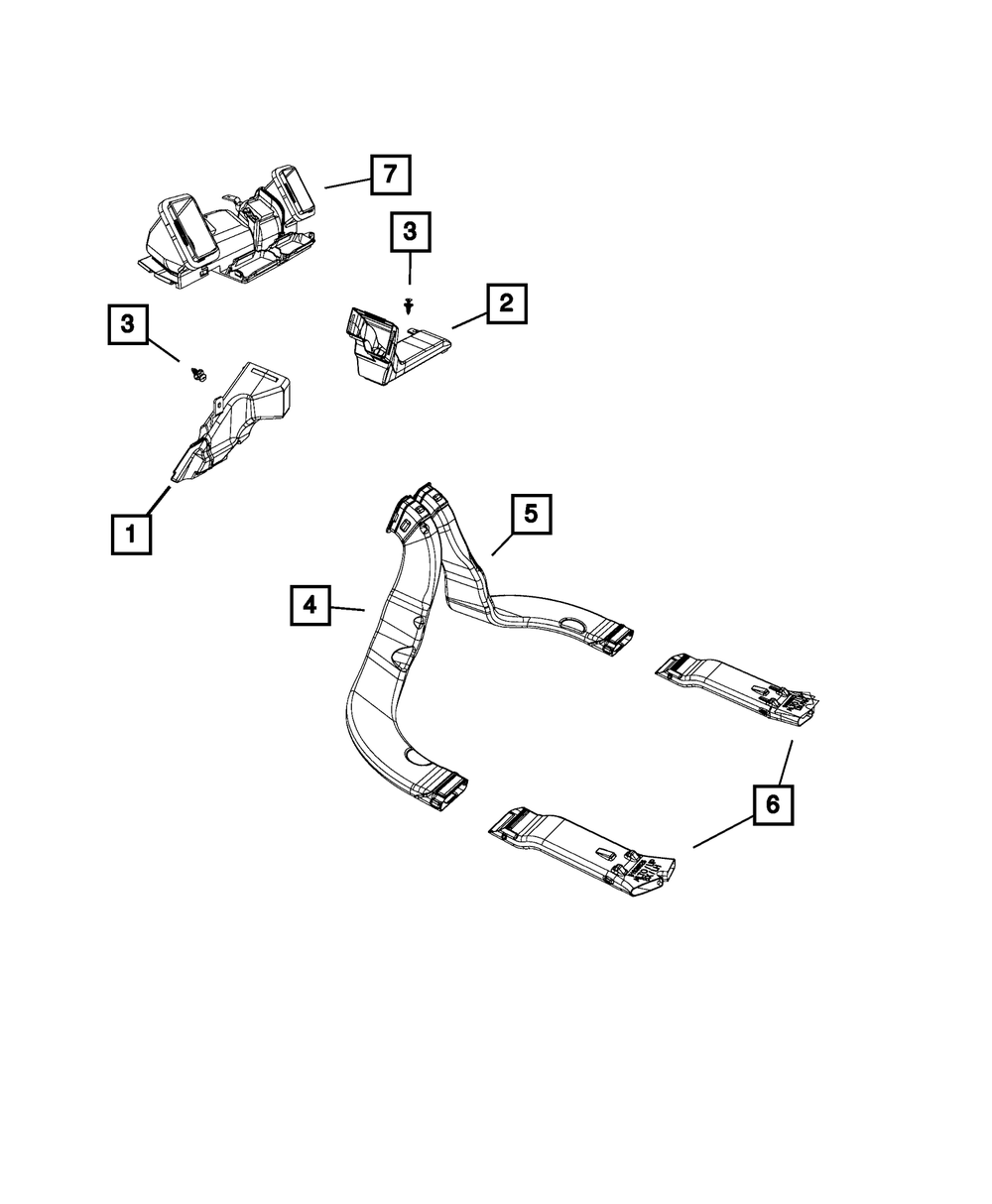 Floor Duct - Mopar (68245569AA)