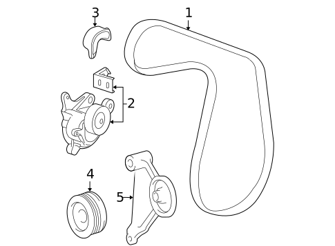 Belts & Pulleys for 2007 Toyota Camry #1