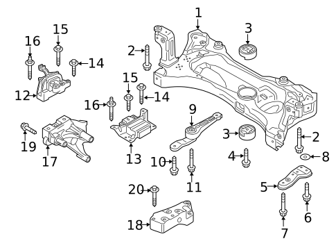 Engine & Trans Mounting for 2021 Volkswagen GTI #1