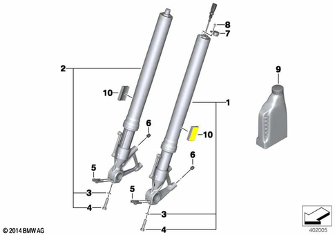 Telescopic Forks, Telelever for 2023 BMW-Motorrad R 1250 R #2