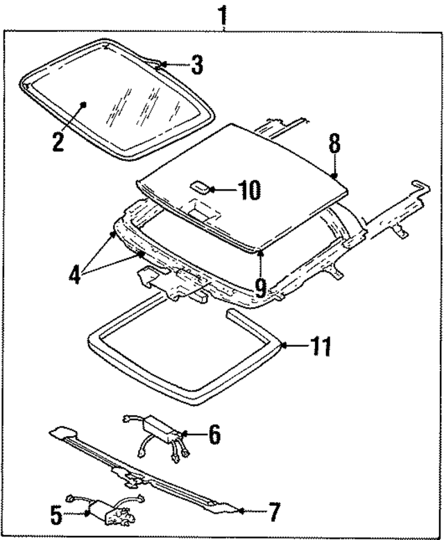 QX03RK4AC - Body: Sunroof Assembly for Mopar Image