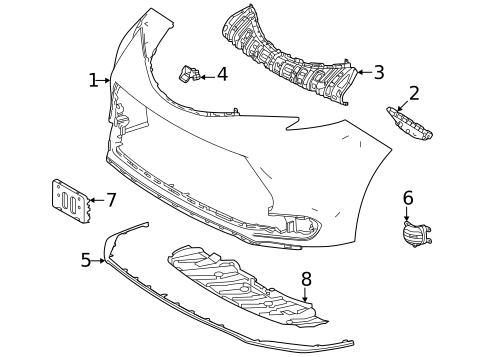 Bumper & Components - Front for 2025 Toyota Sienna #0