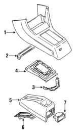 7581160E105ES - Body: Upper Console for Suzuki Image
