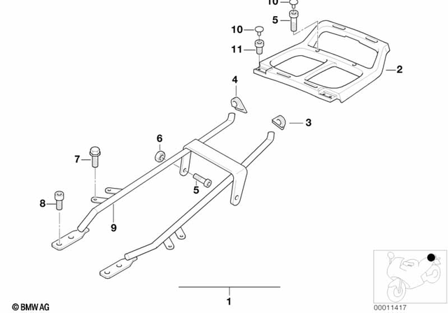 46542313951 - Frame and Mounting Parts: Luggage Carrier -  for BMW-Motorrad Image