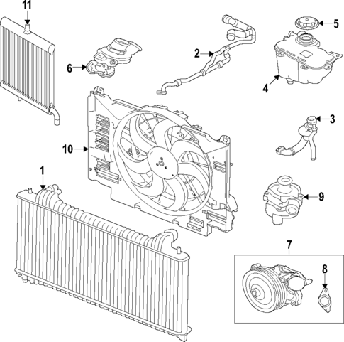 Cooling System for 2019 Land Rover Range Rover Velar #0