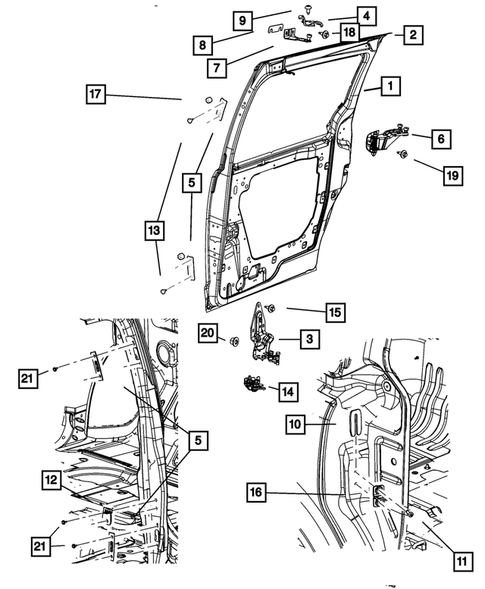 Sliding Cargo Door for 2012 Dodge Grand Caravan #1